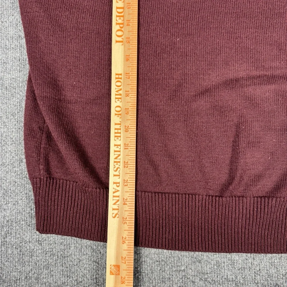 Banana Republic 1/4 Zip Sweater Men's Small Maroon Italian‎ Yarn Wool Blend
